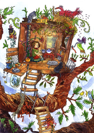 Image for the poem Tea Time In My Tree-House 