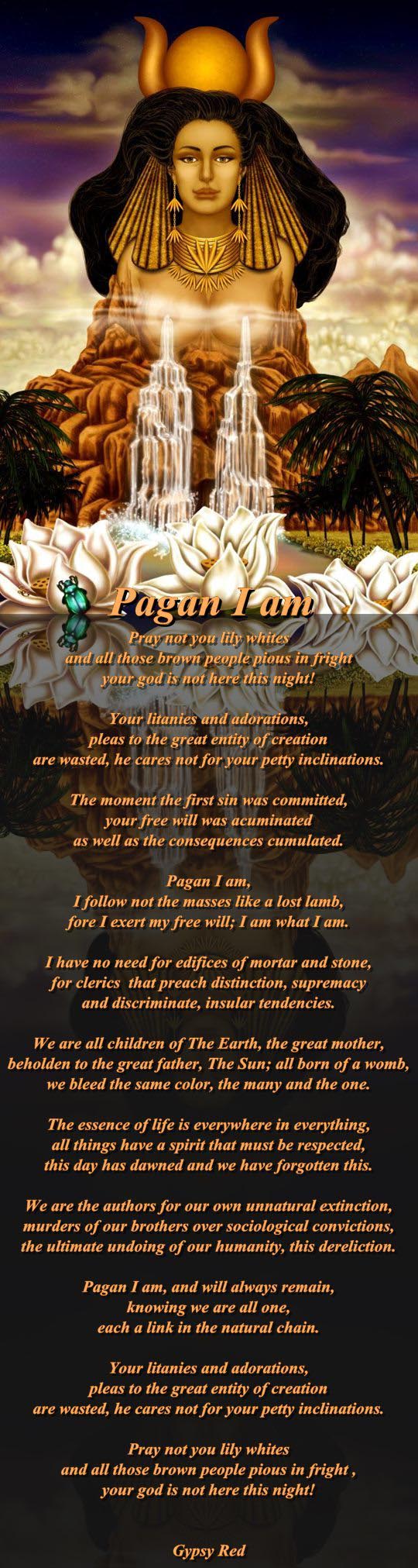 Visual Poem Pagan I am