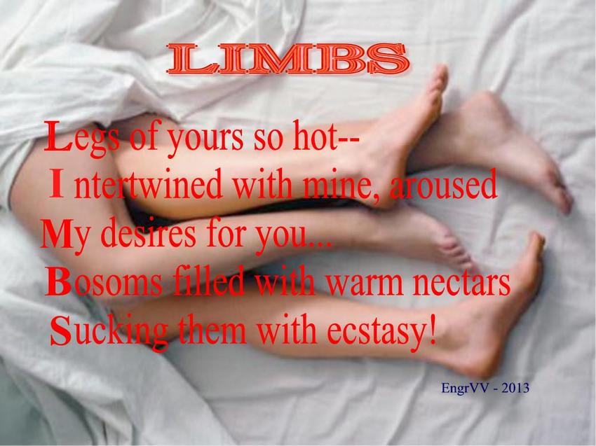 Visual Poem LIMBS (acrostic-tanka)