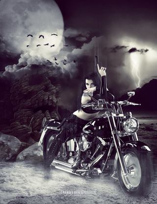 Image for the poem Bad Ass Biker Bitch***