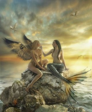 Image for the poem The Angel and the Mermaid