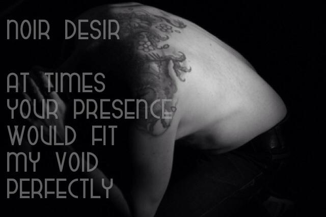 Visual Poem NOIR DESIR