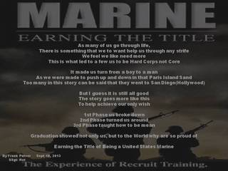 Image for the poem Tittle of Being a United States Marine