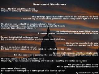 Image for the poem Government Shut-down---- It is a rough draft please tell what you think I need to do it, 