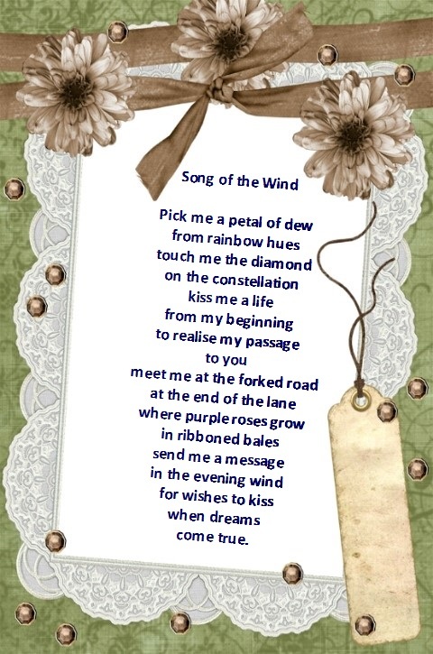 Visual Poem Song of the Wind