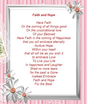 Visual Poem Faith and Hope