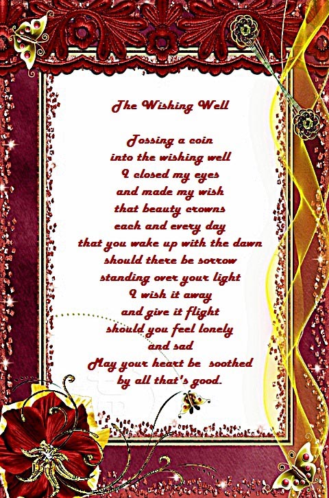 Visual Poem The Wishing Well