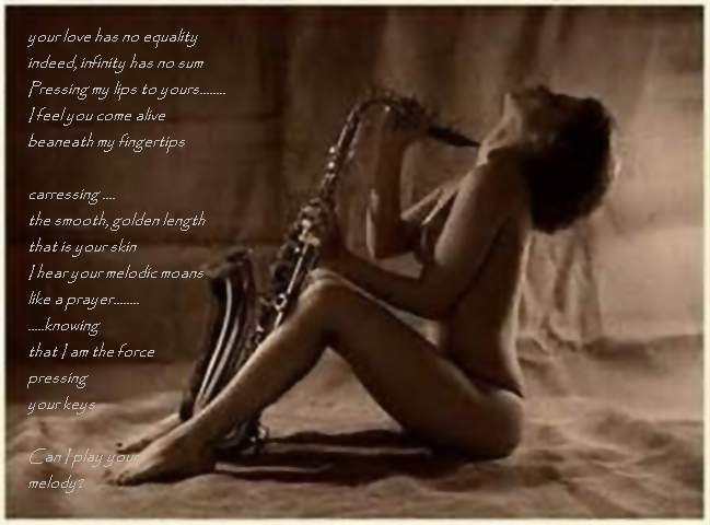 Visual Poem Sax..........(for Yaya)