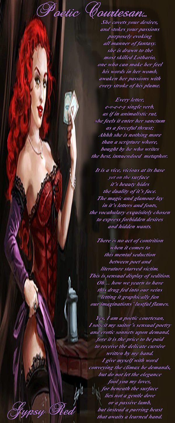 Visual Poem Poetic courtesan...