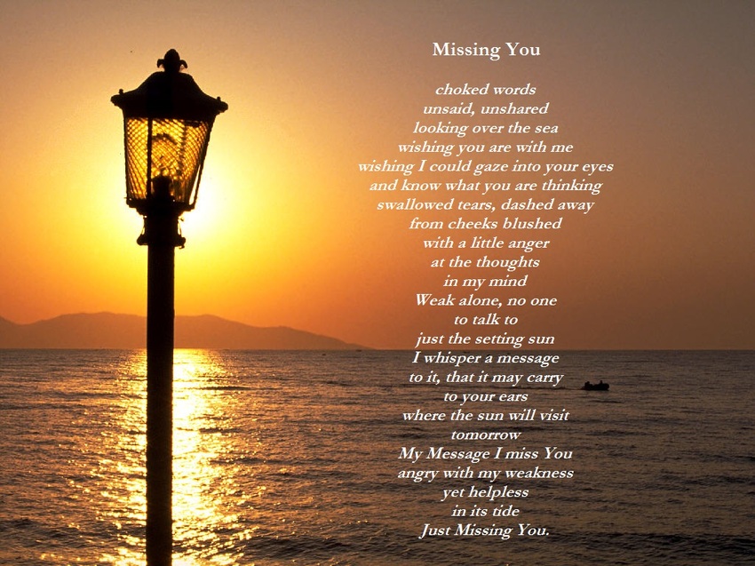 Visual Poem Missing You