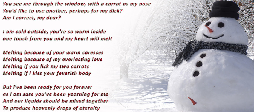 Visual Poem Snow man