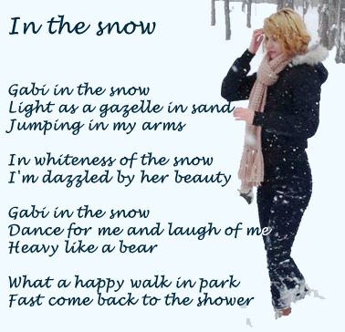 Visual Poem In the snow