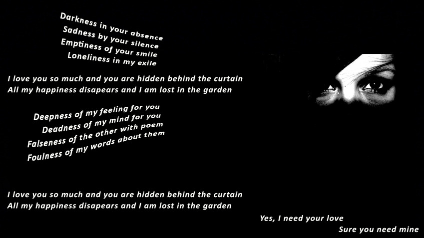 Visual Poem Darkness of your absence (modified)