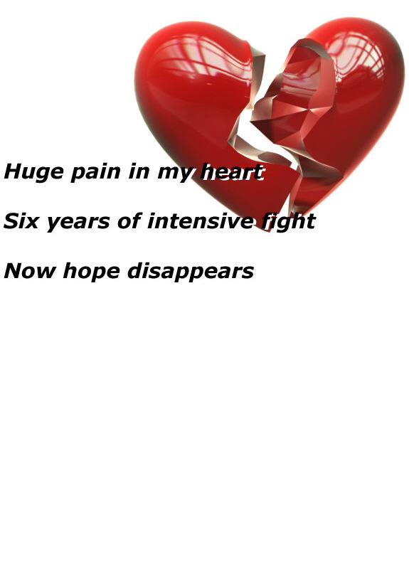 Visual Poem Senryu 5-7-5 (2014-03-31) : Huge pain in my heart