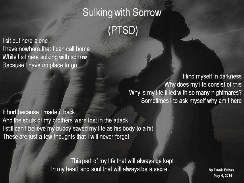Visual Poem Sulking with Sorrow (PTSD)