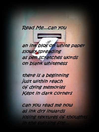 Visual Poem Read Me...can you 