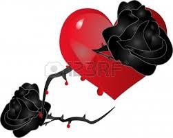 Image for the poem Black Roses and a Bleeding Heart