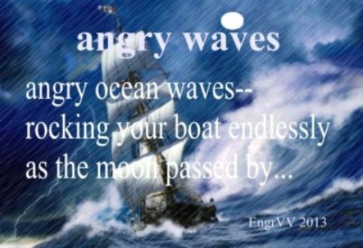 Visual Poem ANGRY WAVES