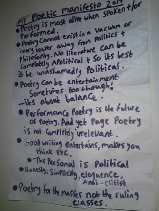 Image for the poem My poetic manifesto