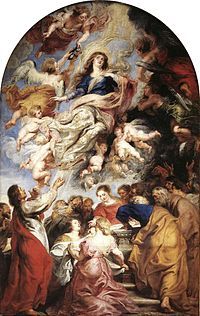 Image for the poem I still believe rumors of the Assumption (a paradelle)