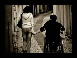 Image for the poem love on a wheelchair