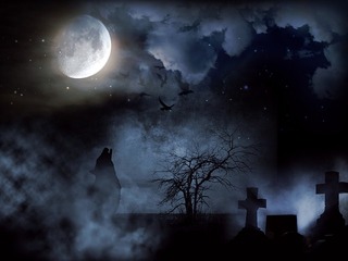 Image for the poem - - - COLD MOON RISING - - -