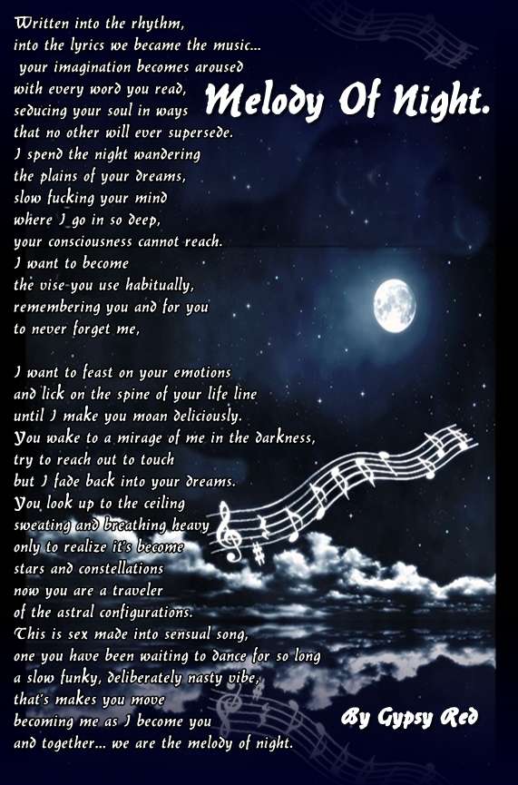 Visual Poem The melody of Night