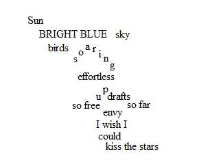 Visual Poem Summer Sky