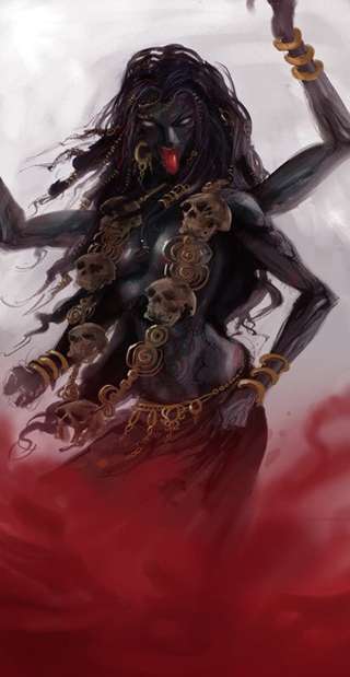 Image for the poem "The Approach of Kali, (Thanatos is Aroused because of Thee)."