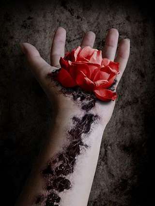 Image for the poem - - - ROSES RIP MY HEART APART - - -