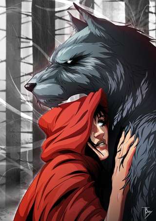 Image for the poem red & wolf