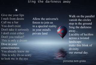 Image for the poem Sing the darkness away