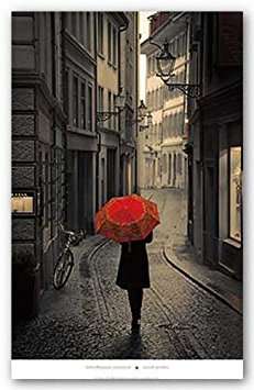 Image for the poem  Red Umbrella Haiku 