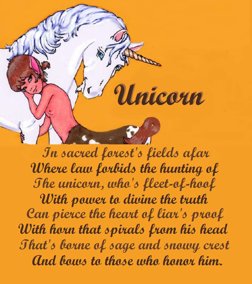 Visual Poem Unicorn
