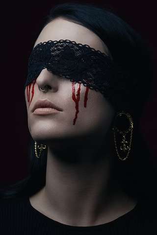 Image for the poem SHE WEEPS SCARLET TEARS