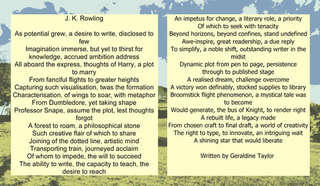 Image for the poem J K Rowling