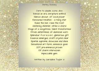 Image for the poem Shirley Bassey