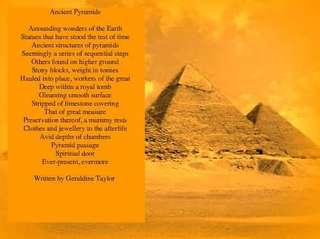 Image for the poem Ancient Pyramids