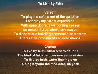 Image for the poem To Live By Faith