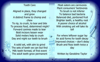 Image for the poem Tooth Care