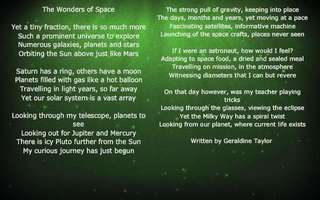 Image for the poem The Wonders of Space