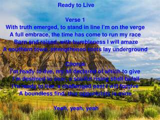 Image for the poem Ready to Live 