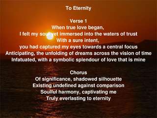 Image for the poem To Eternity 