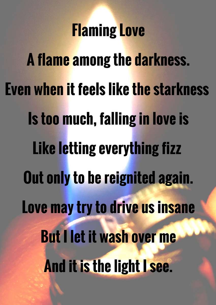 Visual Poem Flaming Love - Visual Poem