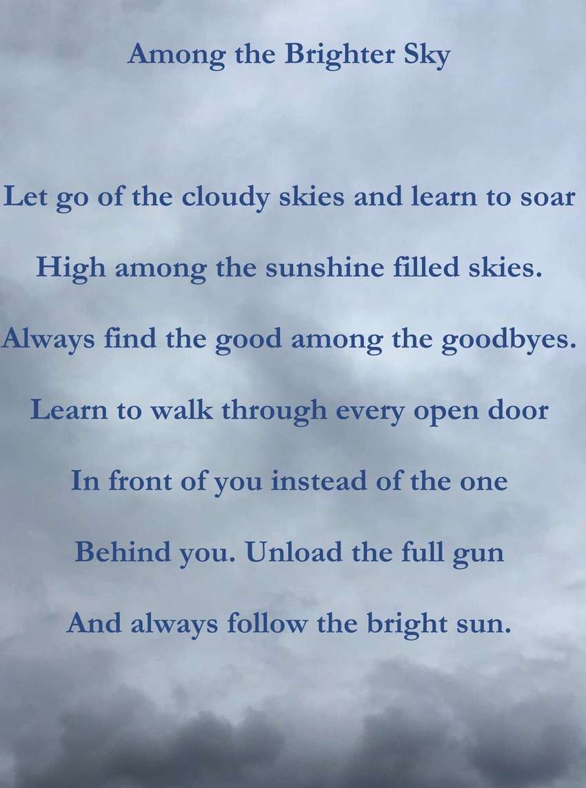 Upbeat Inspirational Poems Among The Brighter Sky Visual Poem DU Poetry