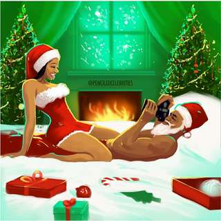 Image for the poem Naughty Black Santa Clause