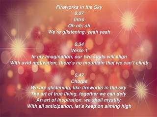 Image for the poem Fireworks in the Sky 