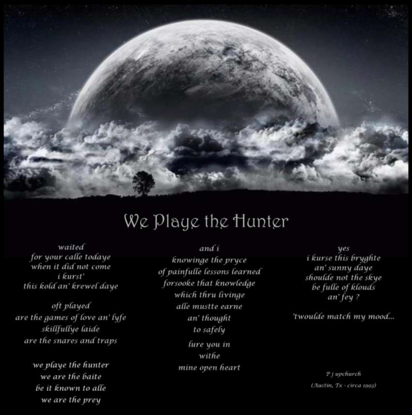 Visual Poem We Playe the Hunter