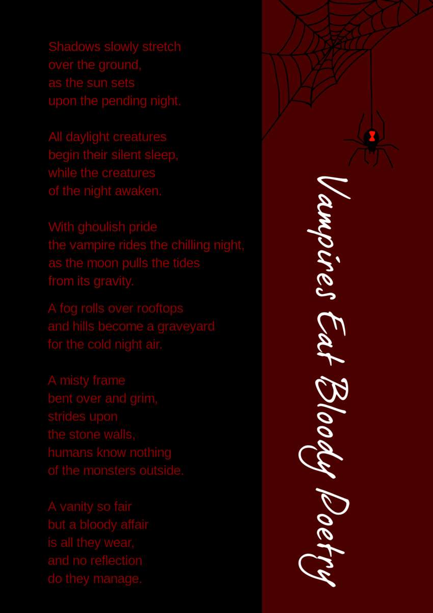 Visual Poem Vampires Eat Bloody Poetry