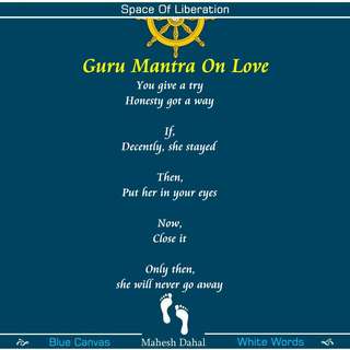 Image for the poem Guru Mantra On Love